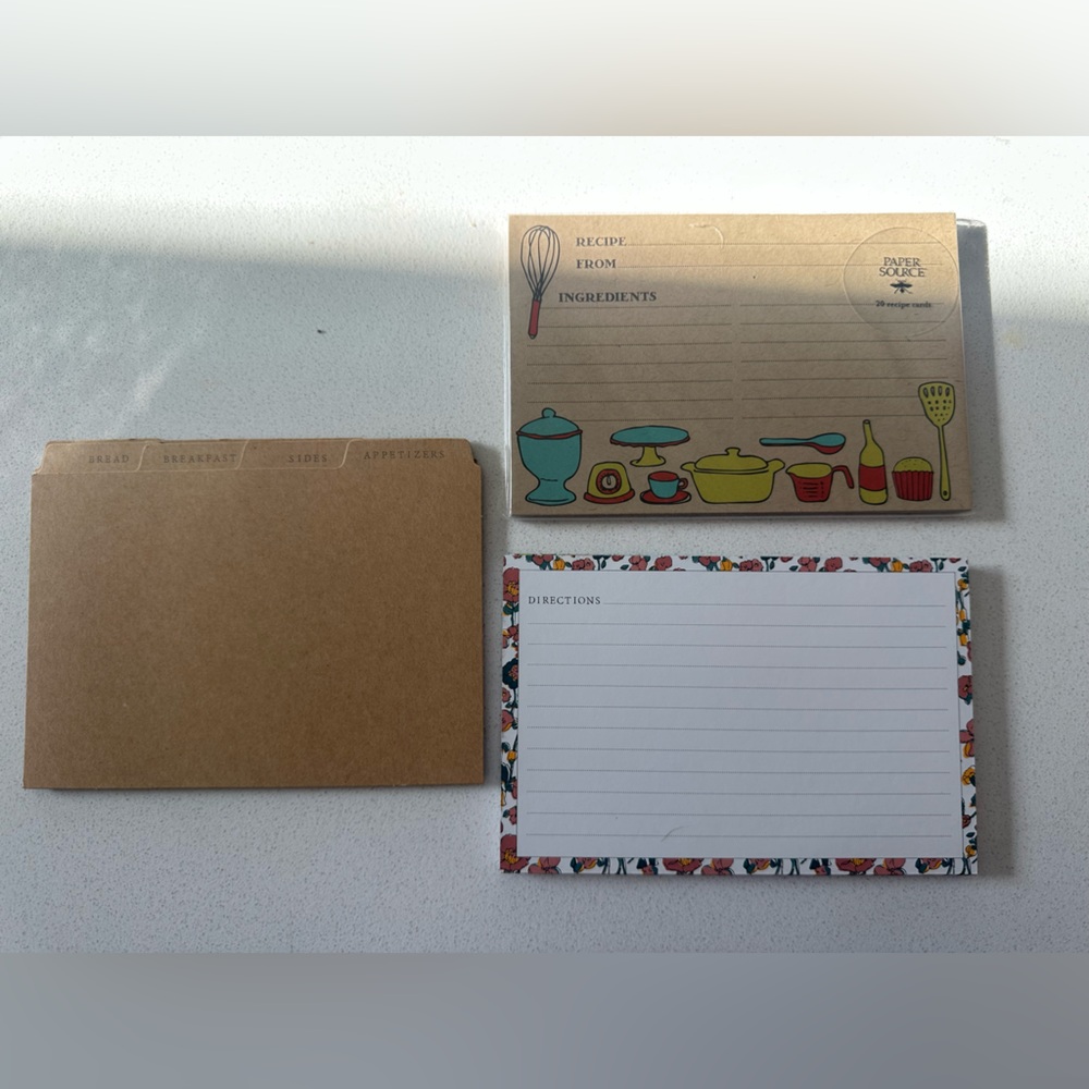 paper source Recipe Card Set